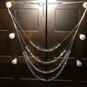 Silver beaded necklace