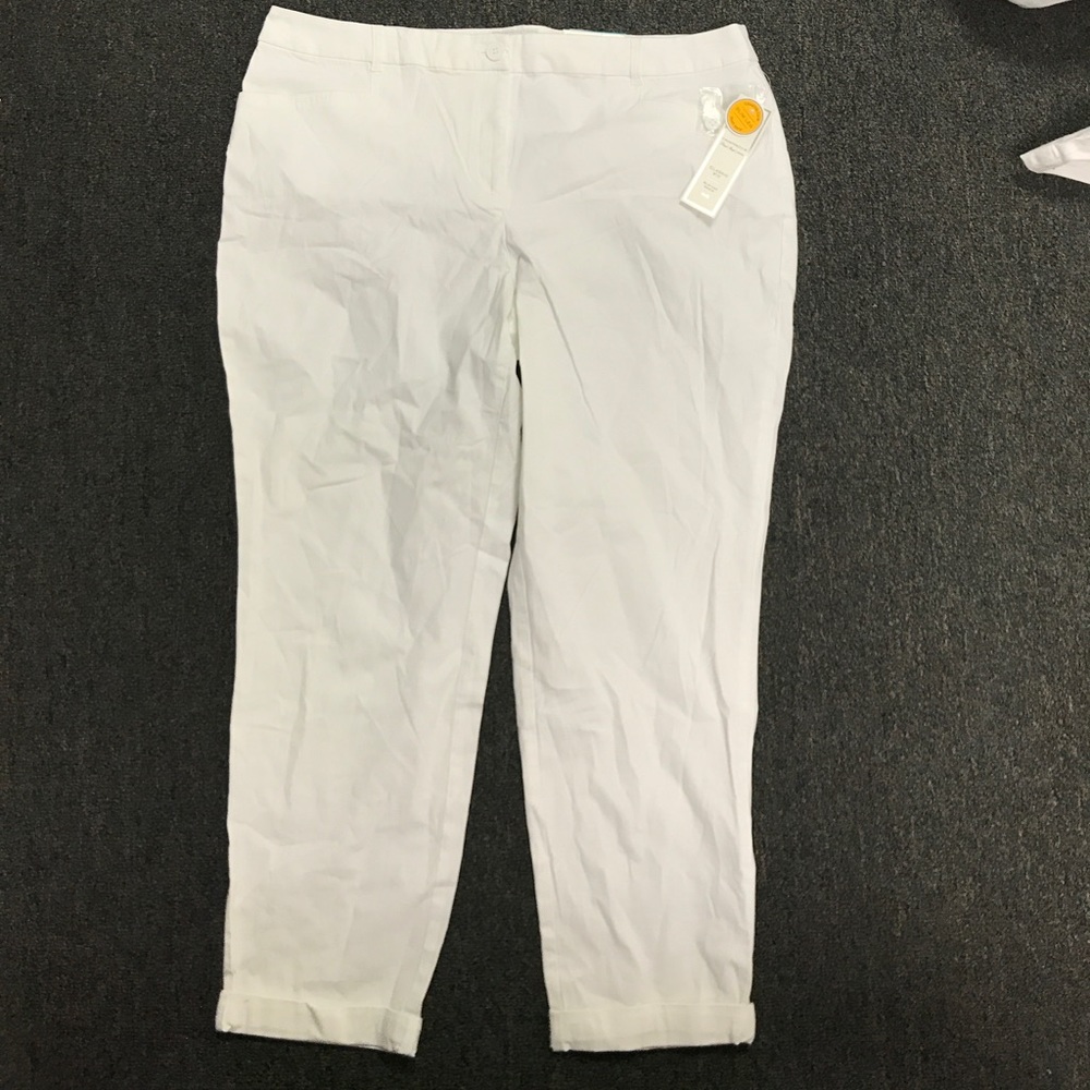 White slim pant