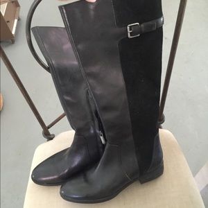 Sam Edelman Patton leather & suede riding boot 7.5