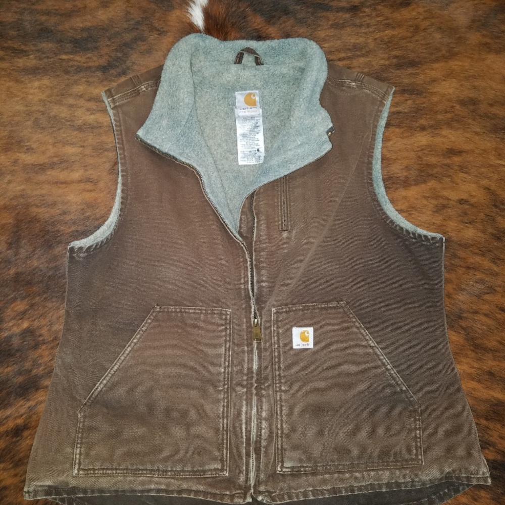 Carhartt Sandstone Sherpa-Lined Women's Vest XL