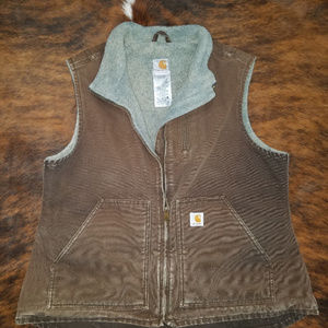 Carhartt Sandstone Sherpa-Lined Women's Vest XL