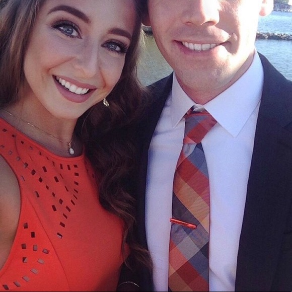 Orange Laser Cutout H&M Bodycon Dress Size Medium - Picture 3 of 8