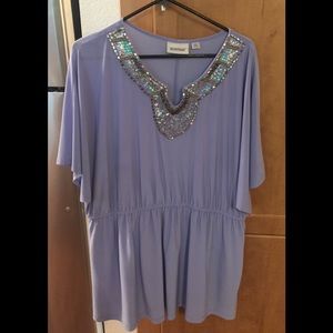Avenue empire waist batwing style blouse