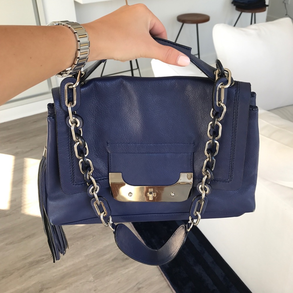 Dian Von Furstenberg 'Harper' Day Bag Navy Blue