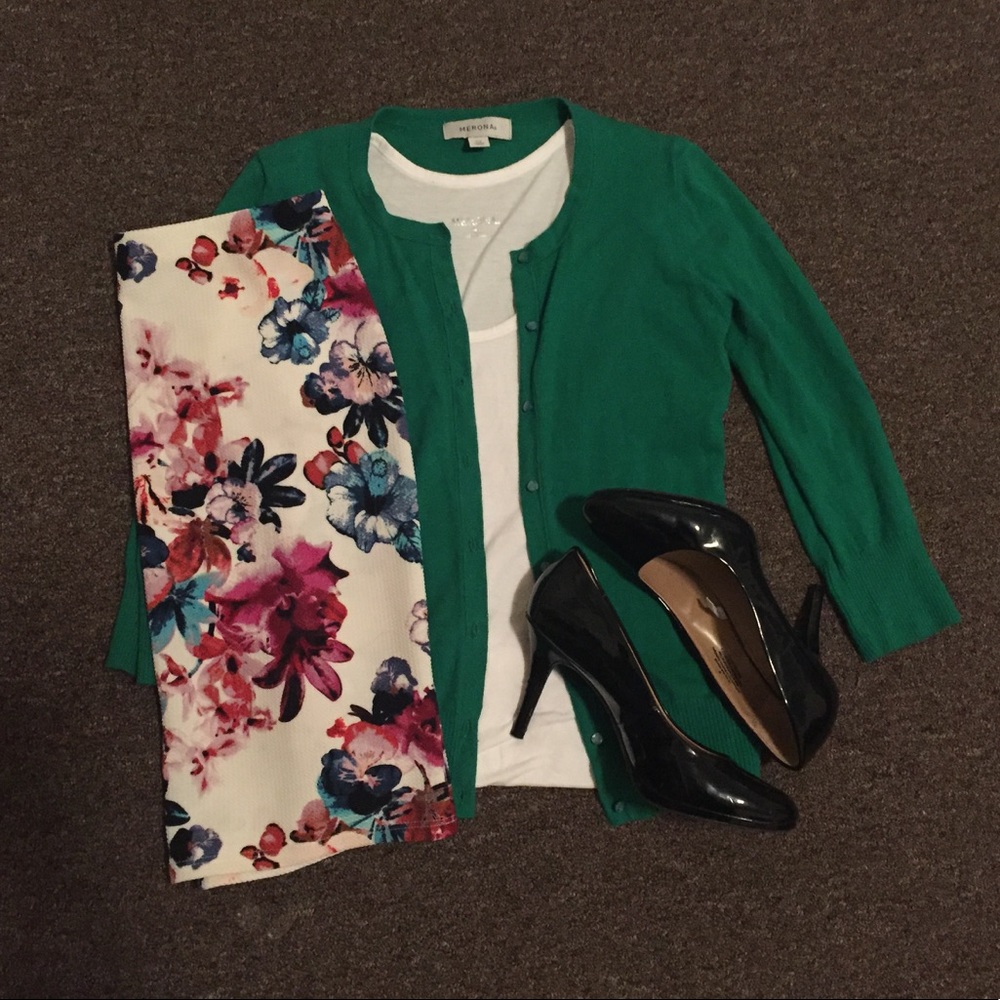 Merona green cardigan