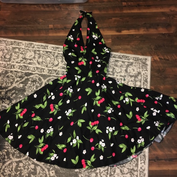 maggie tang Dresses & Skirts - Maggie Tang VLV Halter cherry cotton dress XXL