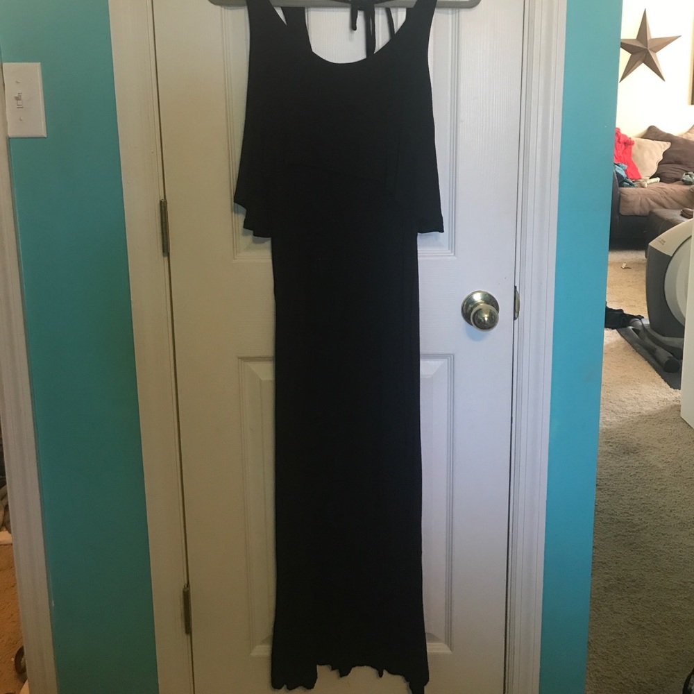 Black maxi dress