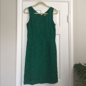 Banana Republic Emerald Green Lace Cocktail Dress
