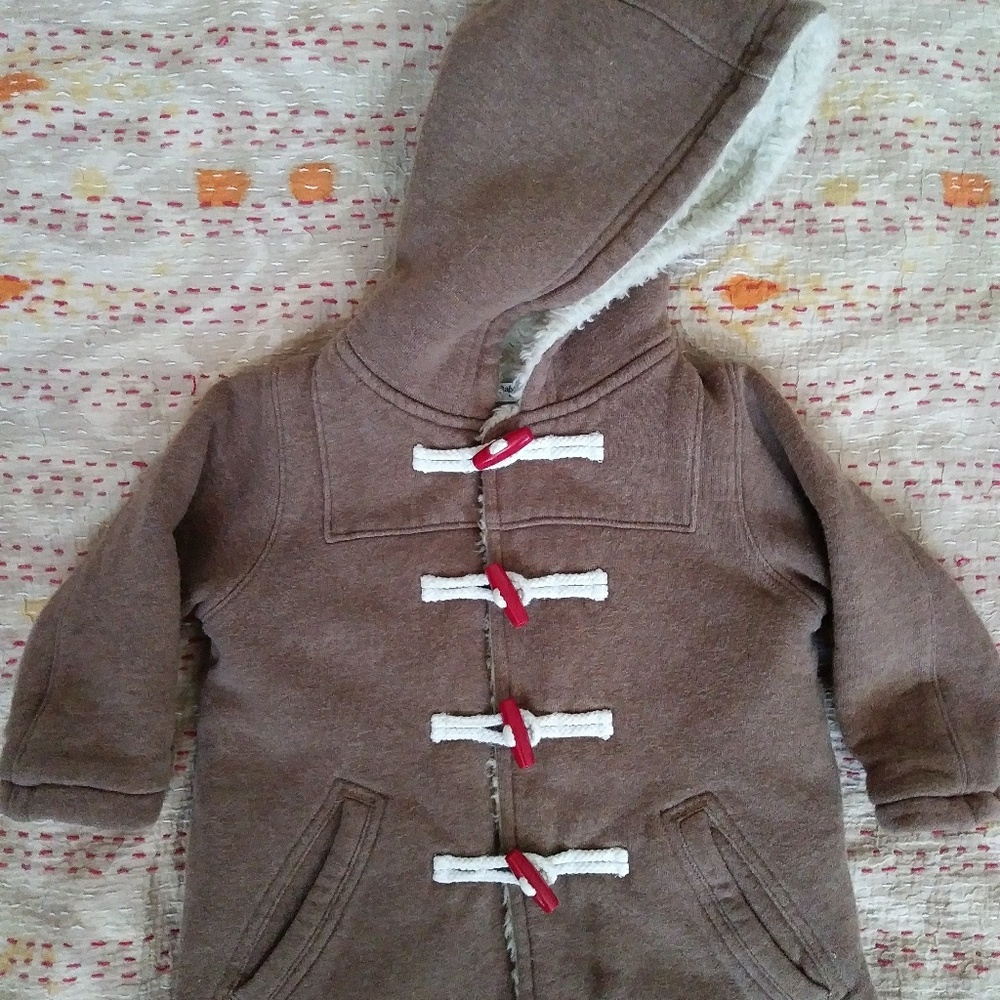 Mini Boden Toggle Sherpa Coat Jacket 12 to 18