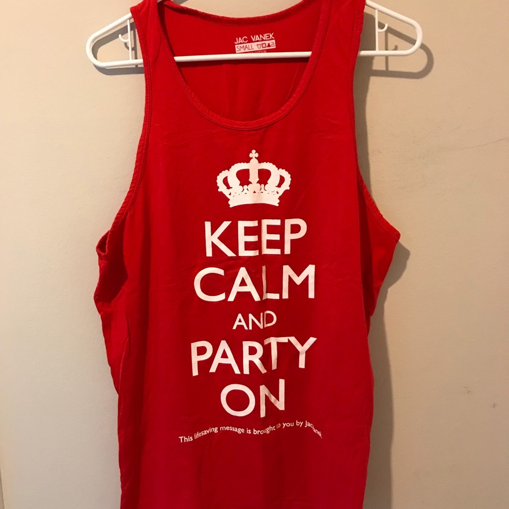Keep Calm and Party On Tank by Jac Vanek