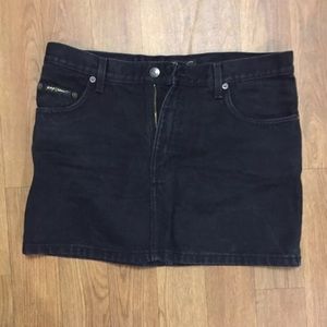 Betsey Johnson Black Denim Skirt