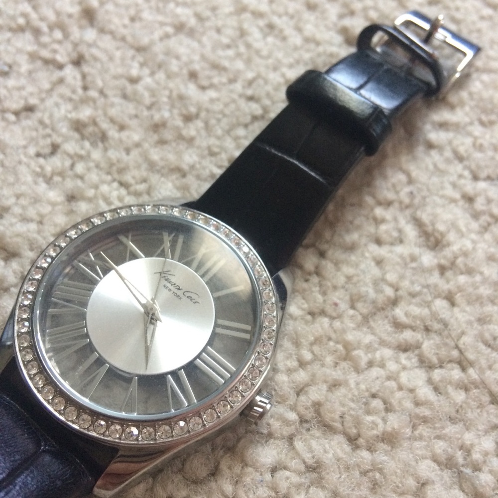 Kenneth Cole Transparent Face Leather Watch