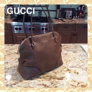 GUCCI Logo zip Leather Satchel GUCCI Logo zip Leather Satchel