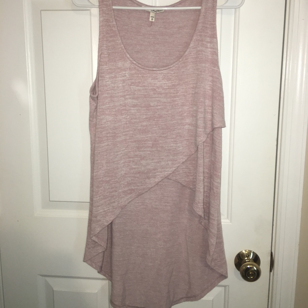 NEW Soft pink sweater high low tank top