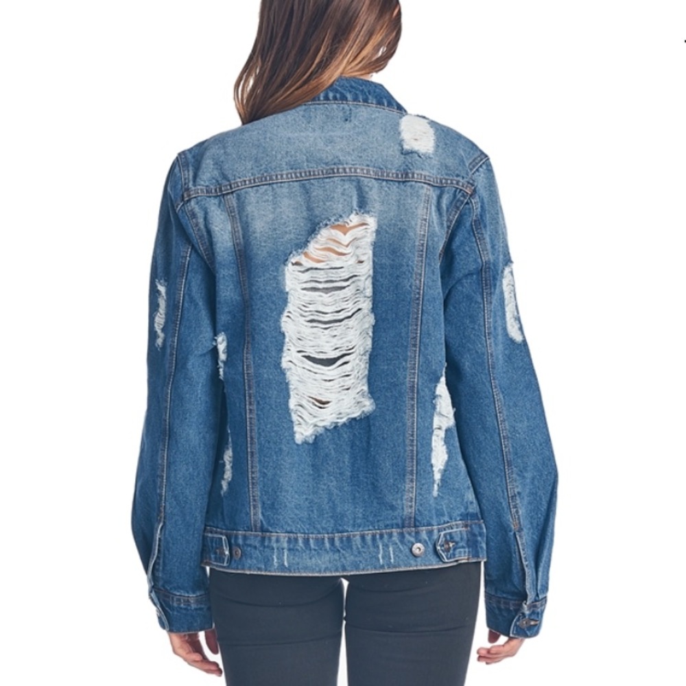 💔Only ONE Left💔 Lucy Boyfriend Denim Jacket - Picture 4 of 4