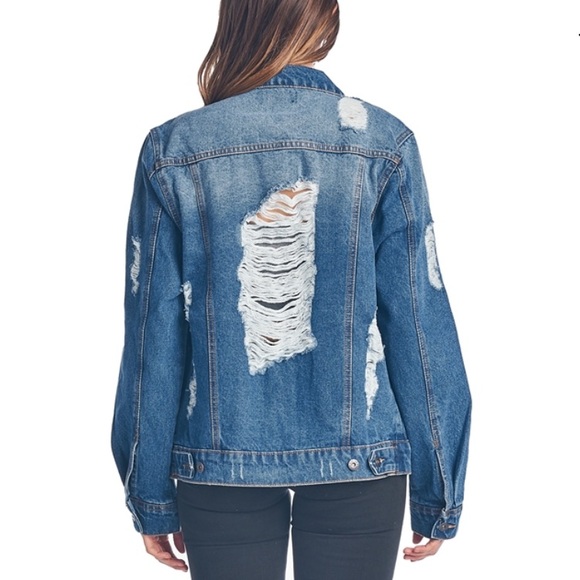 💔Only ONE Left💔 Lucy Boyfriend Denim Jacket - Picture 4 of 4