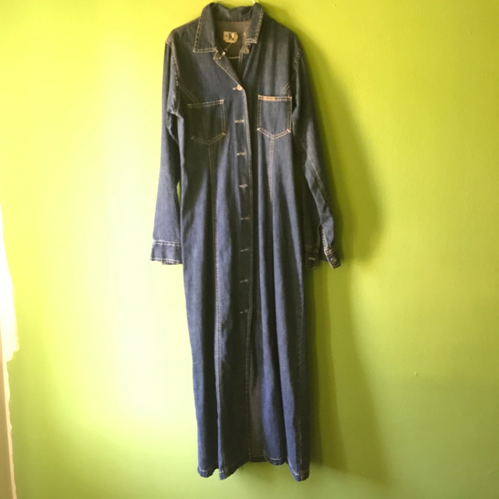 Calvin Klein button down vintage dress