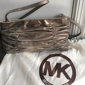 SALE!!!!!Michael Kors Mettalic gold/silvery Clutch
