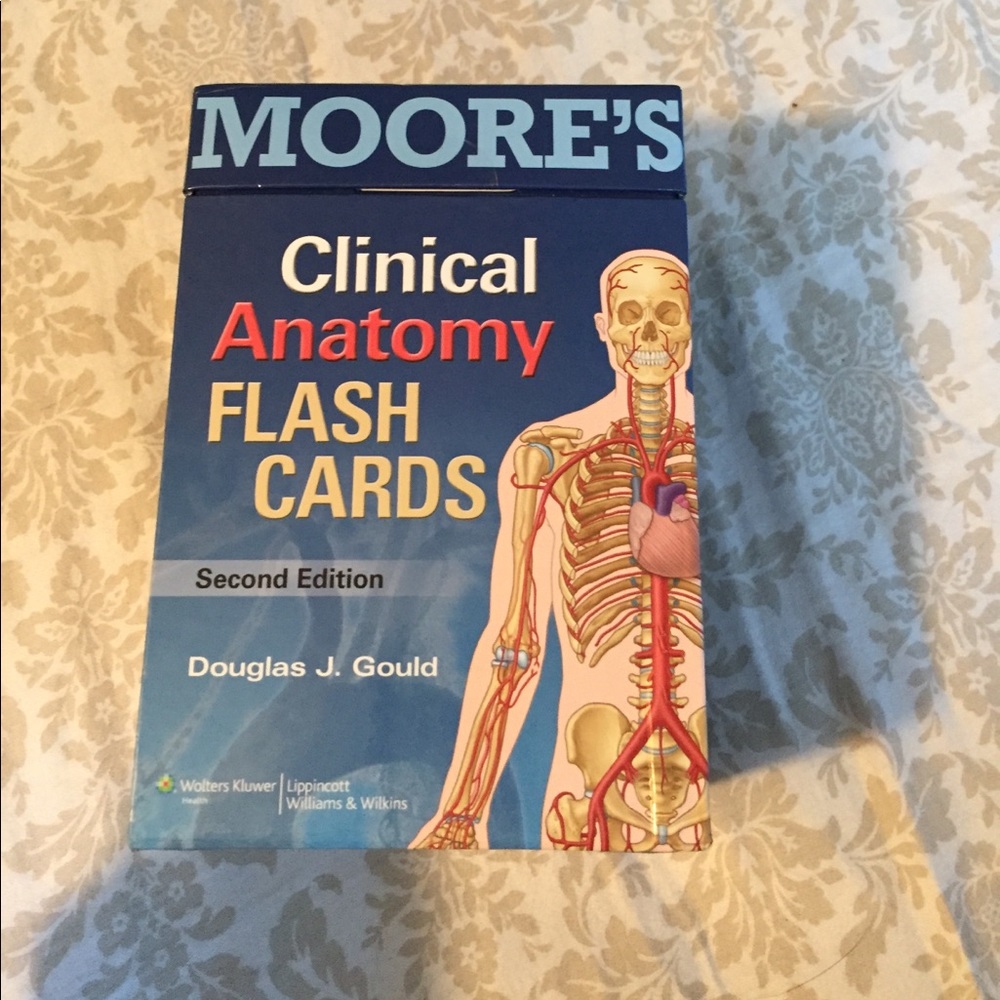 Moore's clinical anatomy flash cards complete set