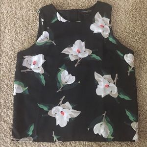 Banana Republic-Black Floral Top-Size L