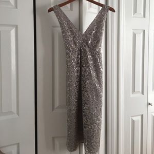 PRICE DROP! Silver A-line dress from The Limited
