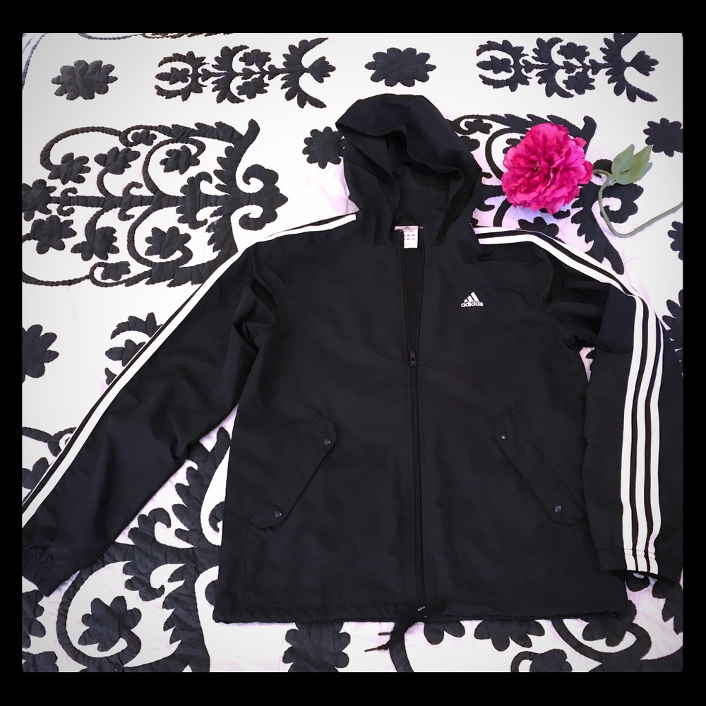Adidas hooded light track jacket
