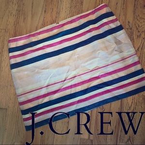 🆕NWT J CREW Shimmery Striped Mini Skirt, Size 14 🆕NWT J CREW Shimmery Striped Mini Skirt, Size 14
