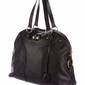 YVES SAINT LAURENT MUSE BLACK LEATHER BAG