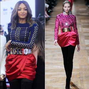 Balmain X H&M Red Skirt