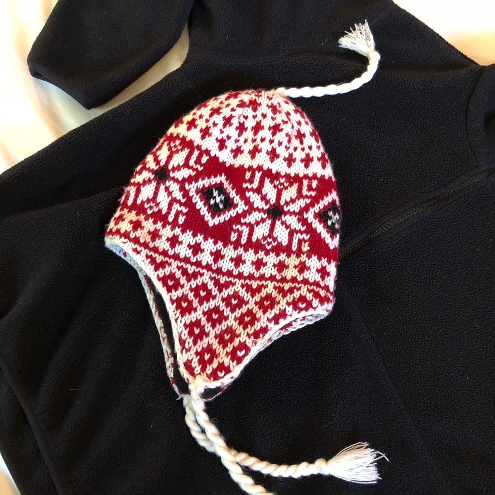 unisex knit fleece lined winter hat - Picture 1 of 3