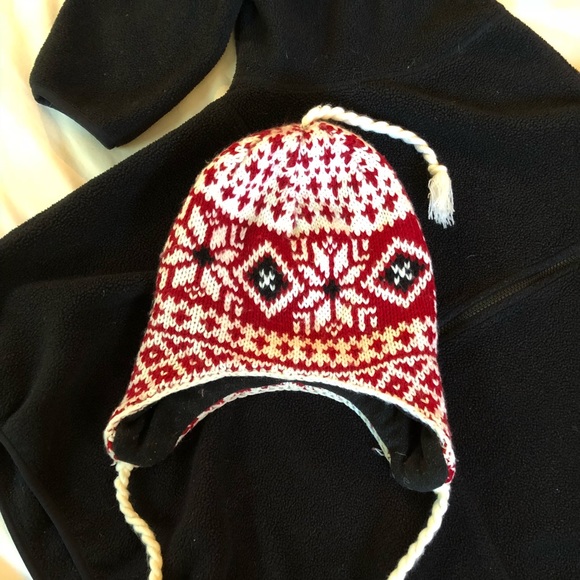 unisex knit fleece lined winter hat - Picture 2 of 3