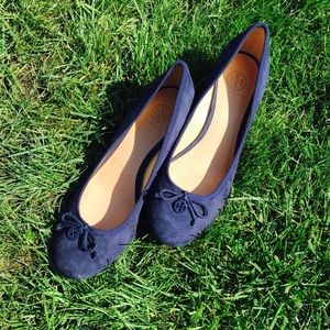 Tory Burch Suede Chelsea Wedge in Royal Blue Tory Burch Suede Chelsea Wedge in Royal Blue