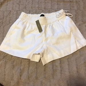 J. Crew White Lined Shorts NWT