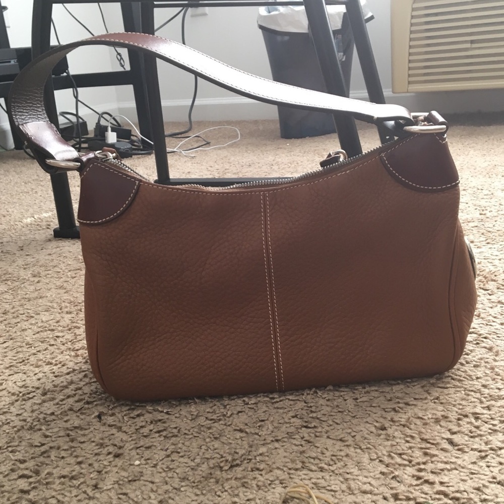 Brown leather purse