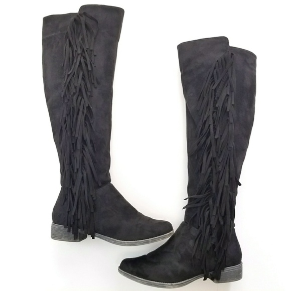 justfab fringe boots