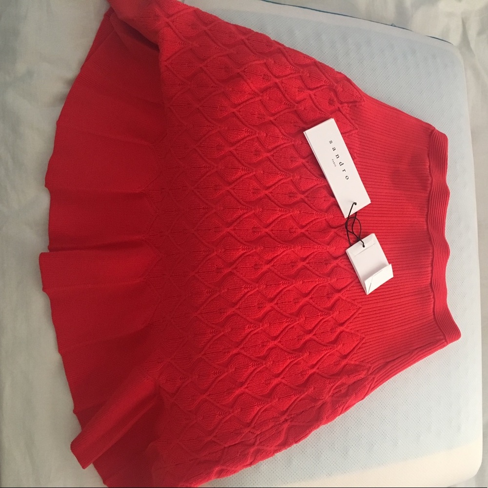 sandro elasticated knot skirt