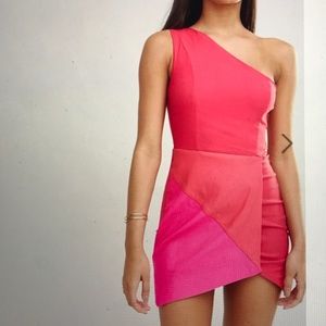 ASOS hot pink bodycon dress