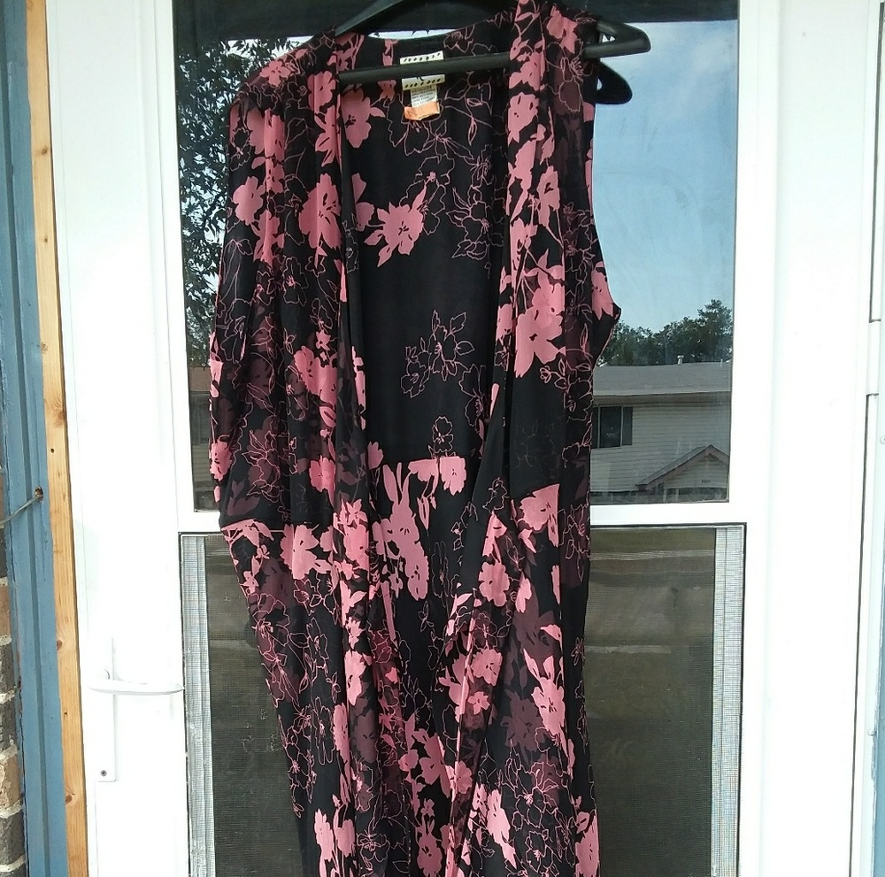 Chiffon wrap dress.