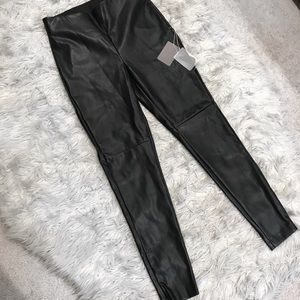 Black Leather-like Leggings