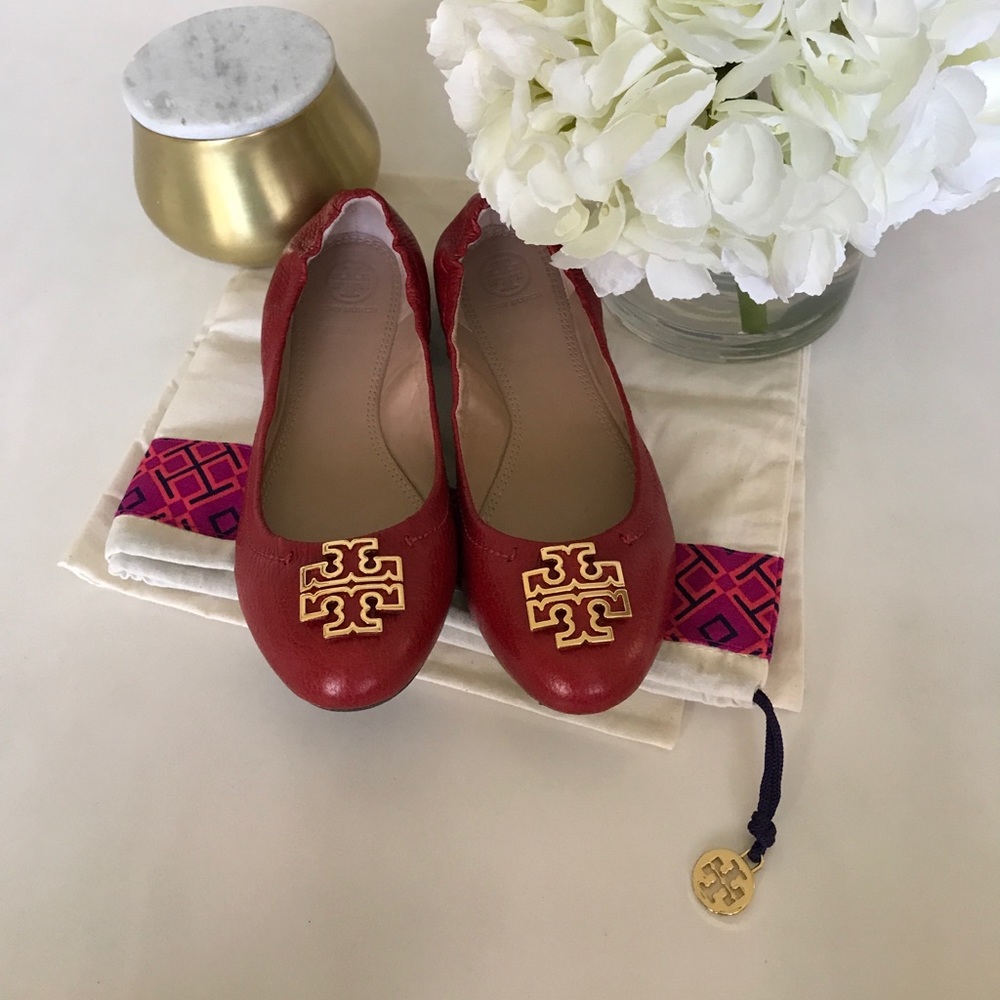 Tory Burch Red Flats