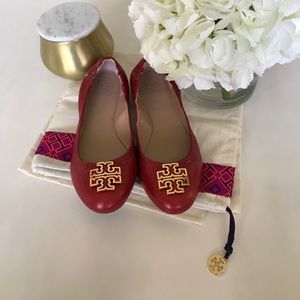 Tory Burch Red Flats