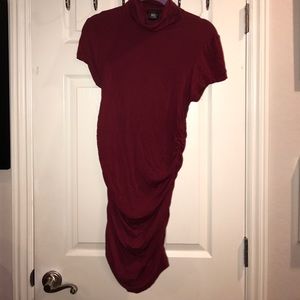 Rampage mock neck rouched dress y2k