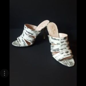 KATE SPADE LIZARD LEATHER SLIDES size: 9B (Women's KATE SPADE LIZARD LEATHER SLIDES size: 9B (Women's