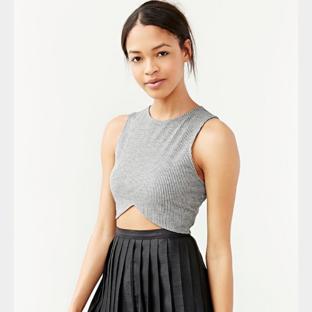 Silence and Noise Ribbed Crop Top