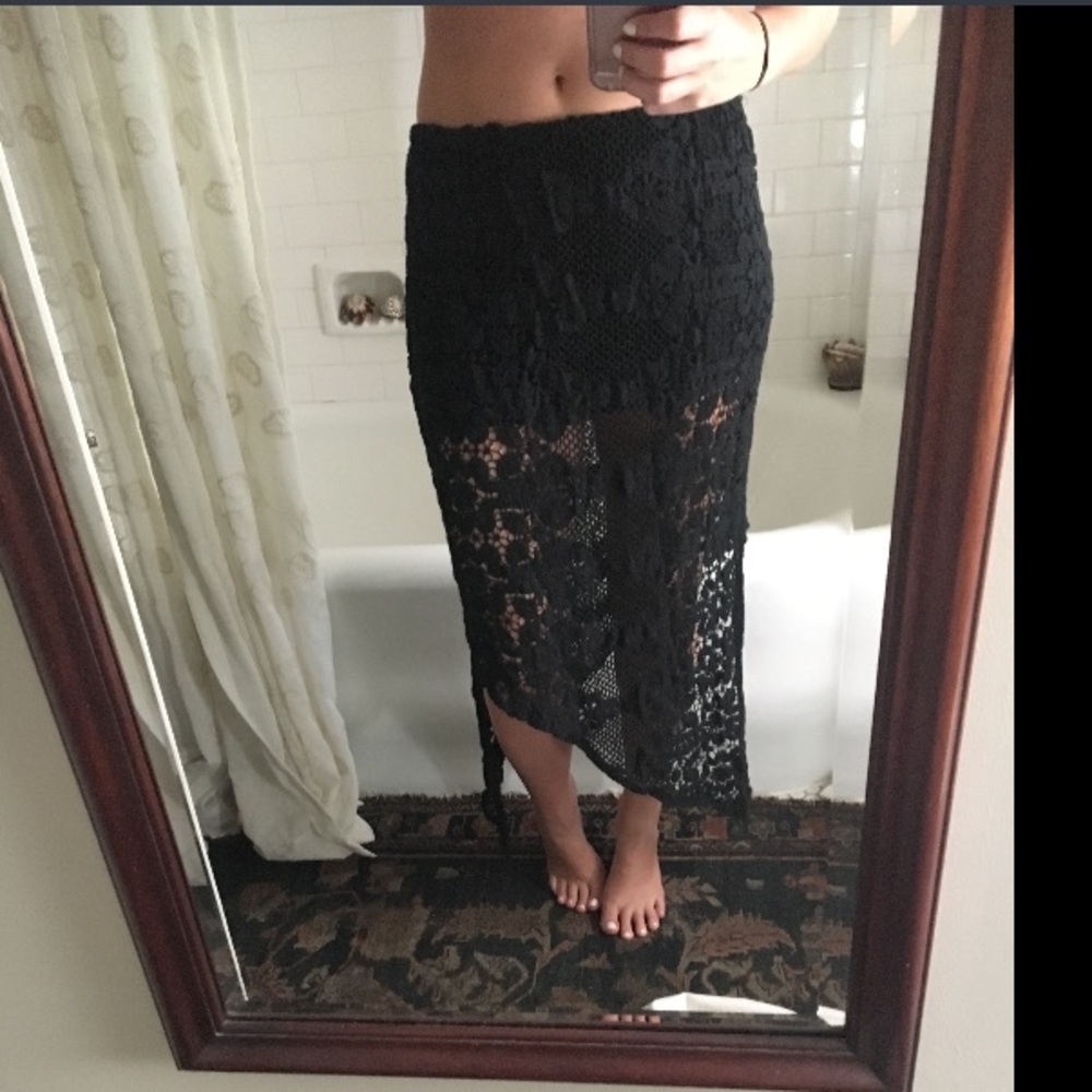 Jen's Pirate Booty black lace skirt