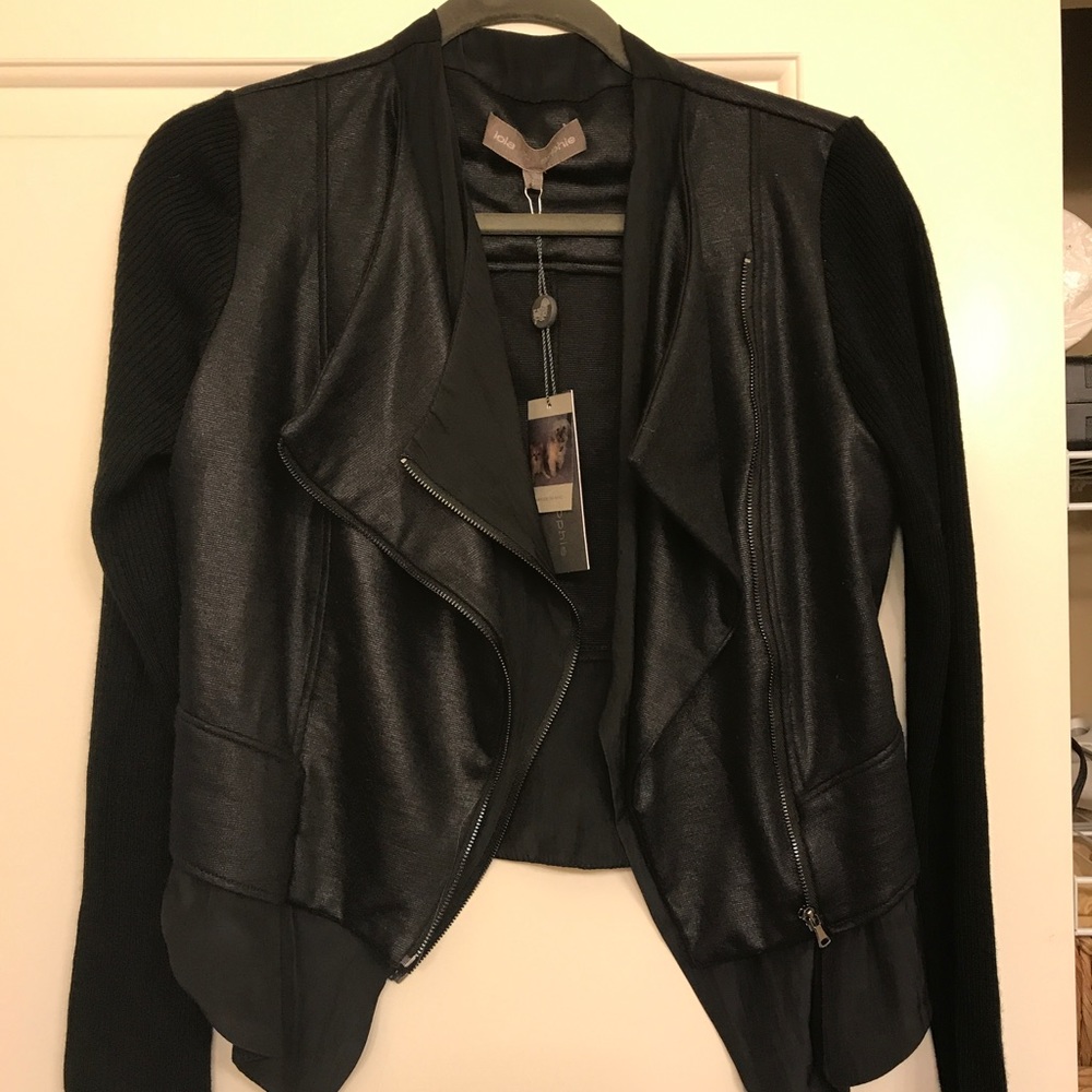 Lola and Sophie lightweight zip moto jacket.