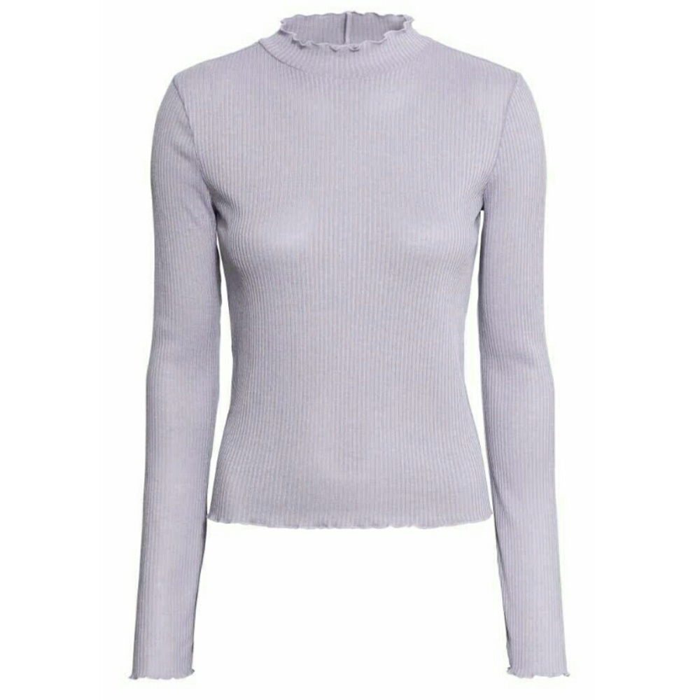 Lettus hem ribbed top