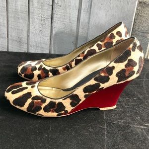 Kenneth Cole Animal Calf Hair Pumps High Wedges 10 Kenneth Cole Animal Calf Hair Pumps High Wedges 10