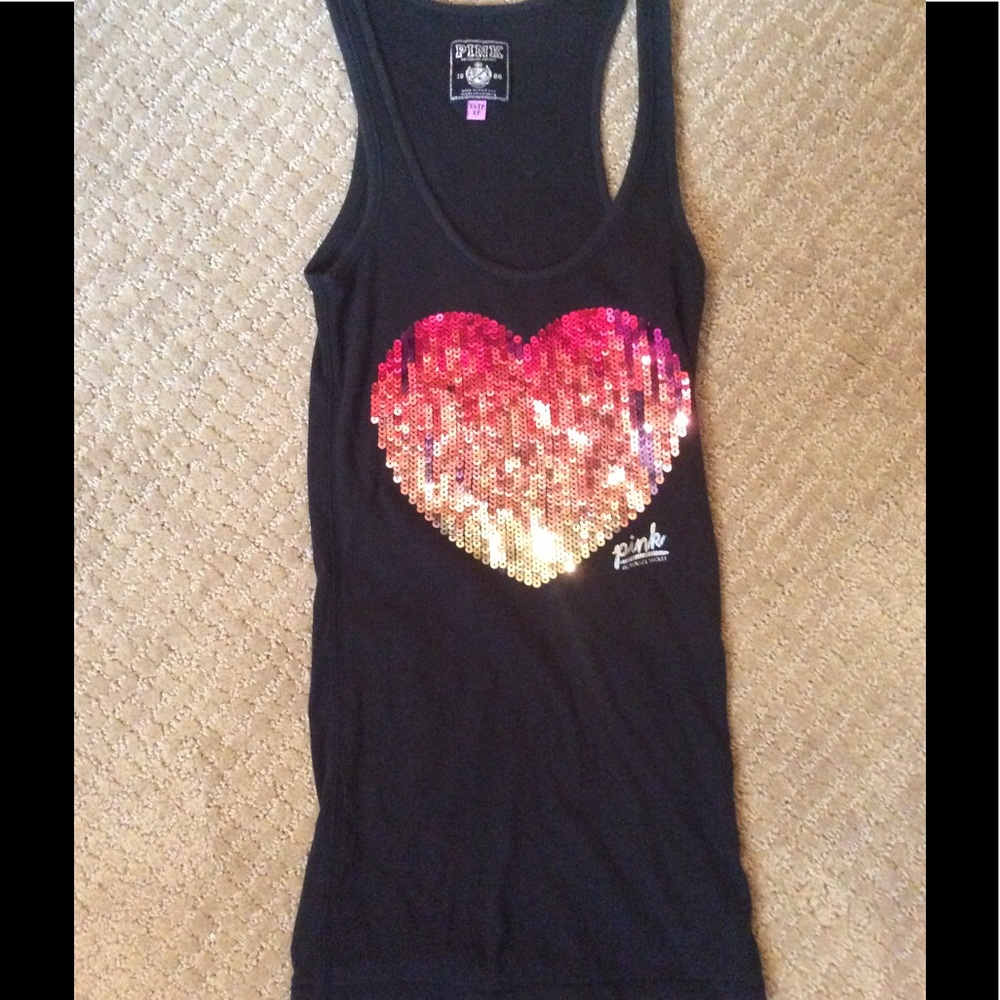 HOLD - VS Pink Sequins Tank Top - Picture 2 of 4