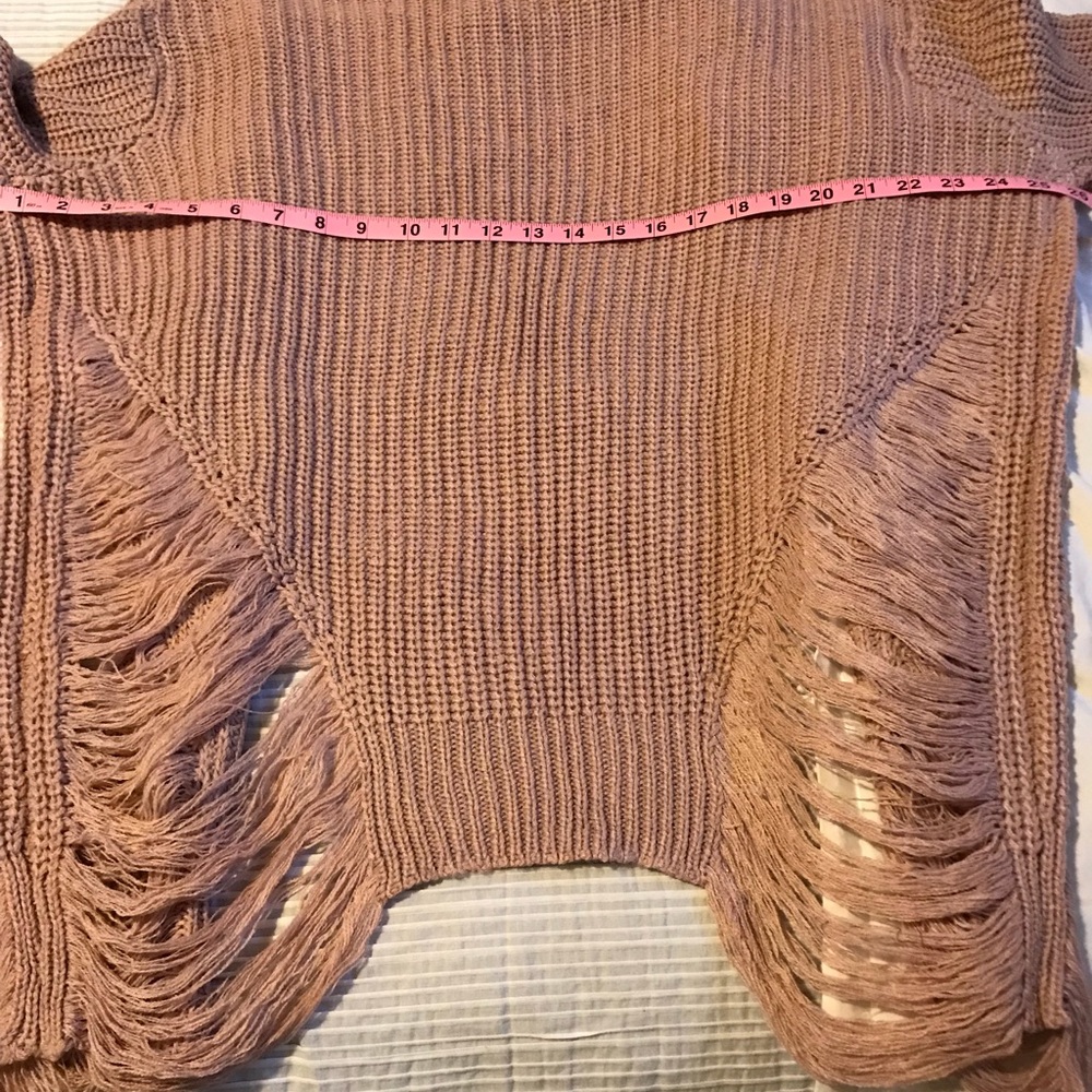 New🍁Blush shredded cardi - Picture 8 of 8